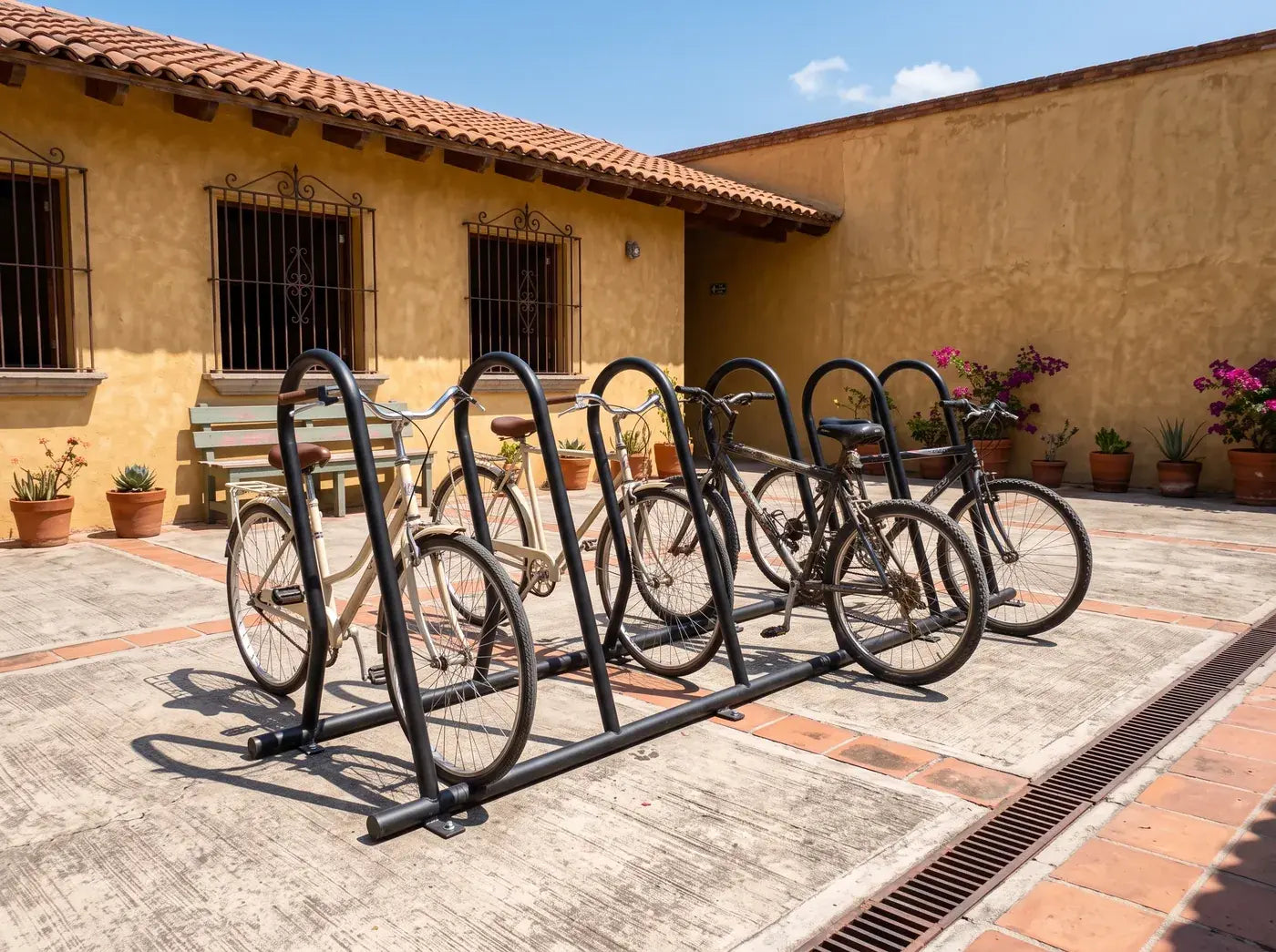 Rack para bicicletas en escuela