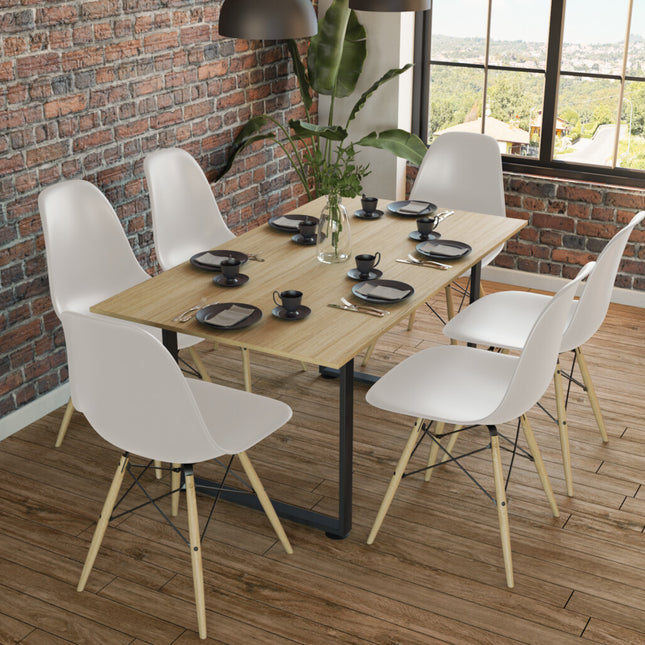 Comedor con 6 sillas. Moderno Minimalista Industrial