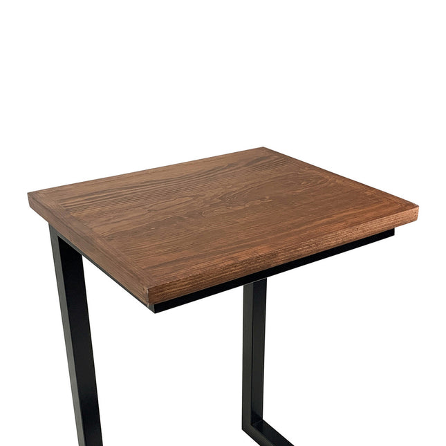 Elegante Mesa Auxiliar para Sala o Cama. Minimalista, muy resistente- Acero y madera